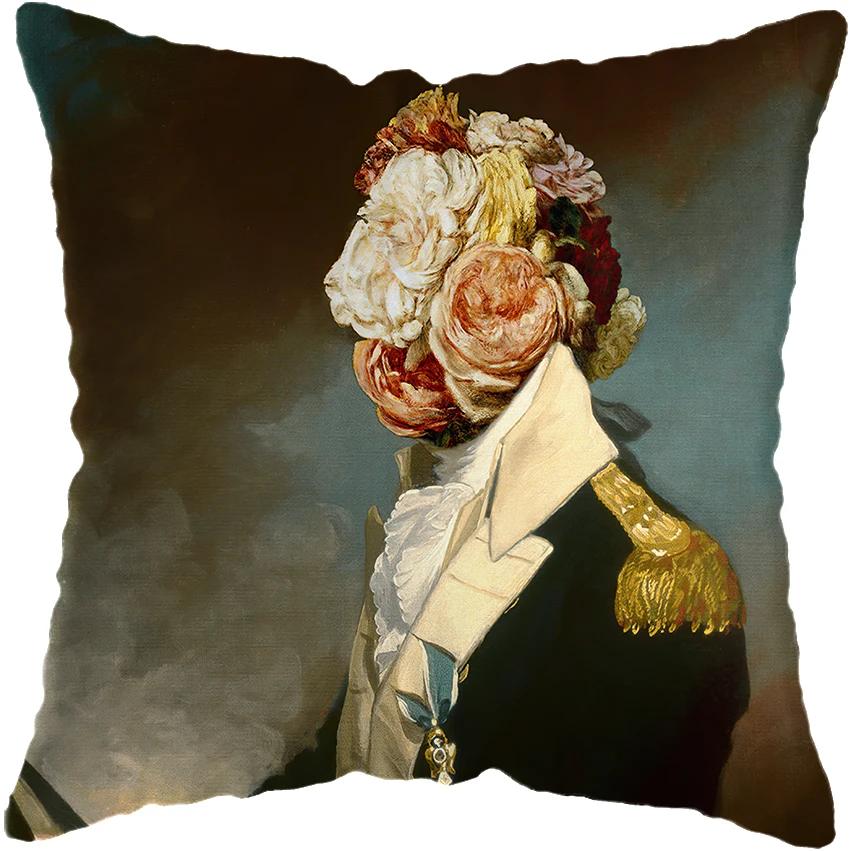 Классические европейские забавные фигурки, наволочки для подушек, наволочки для подушек, украшения для дома, забавные фигурки, пускающие мыльные пузыри, наволочки