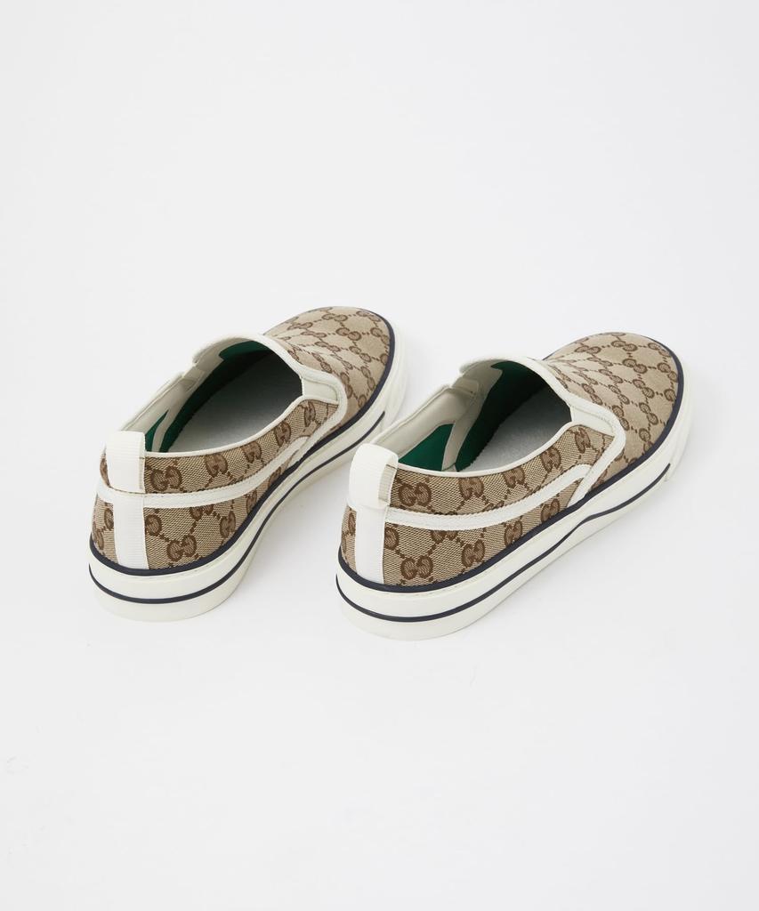 Gucci 1977 Tennis Size 643489 Shoes, Men's, Beige/Ebony, 27.5cm, (2HK30) [Used]