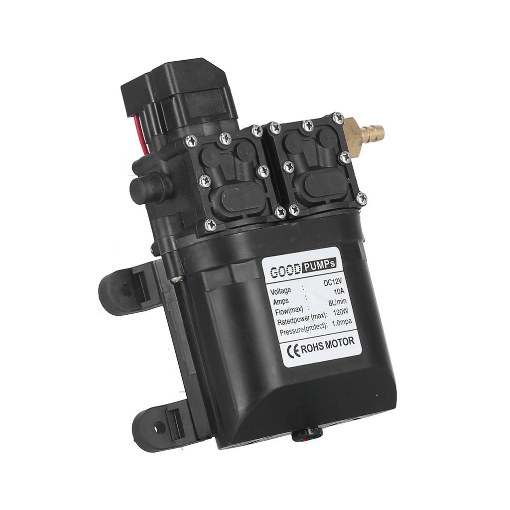 12 В 120 Вт 8 л двухъядерный мембранный насос высокого давления с медным разъемом автоматический впрыск воды