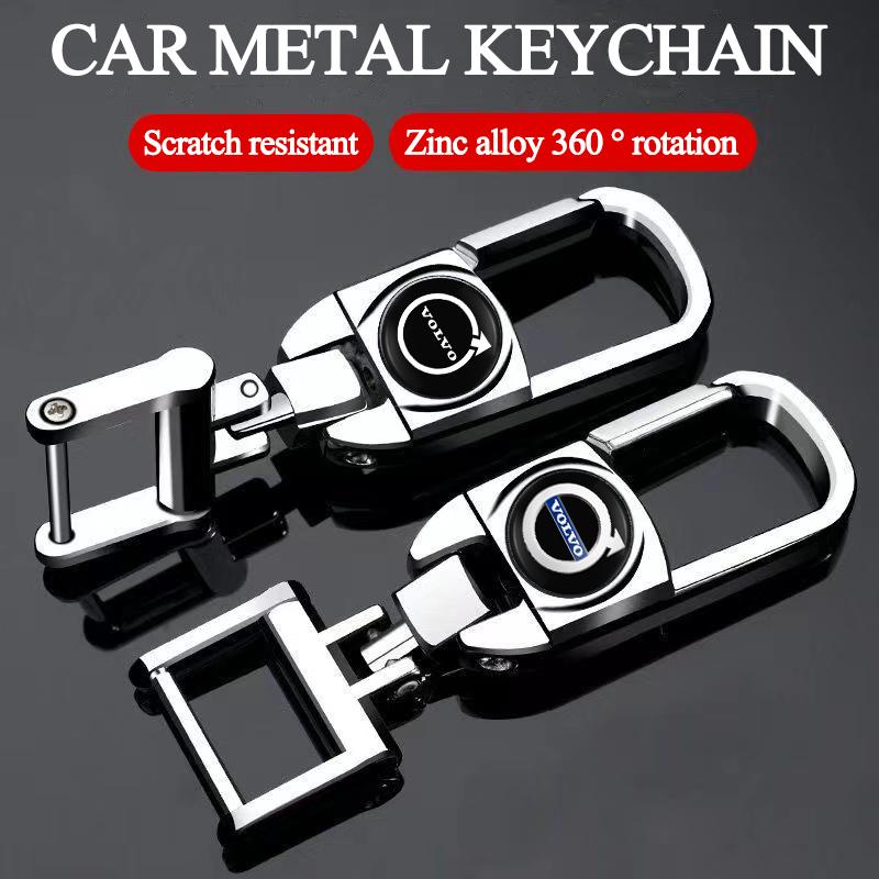AAKB1 Luxury Metal Car Logo Keychain Key Rings Auto Accessories For Volvo V60 V40 XC90 S60 C30 XC60 V50 V70 S90 Olestar AWD XC40 EX90