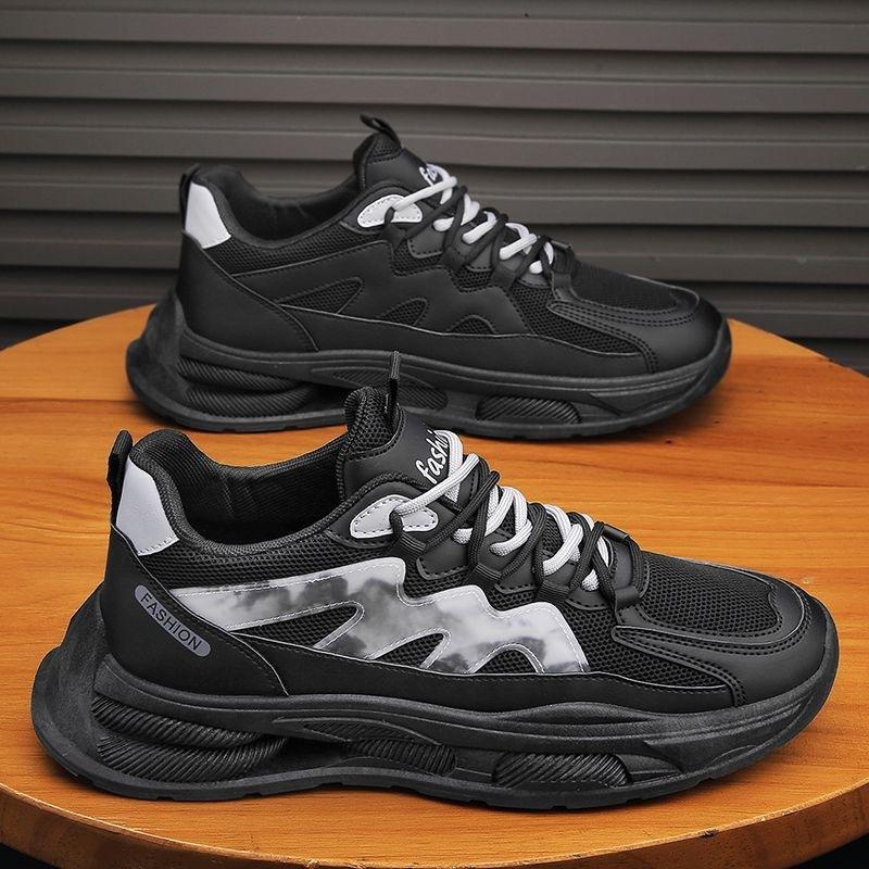 2025 осень мужская обувь новая дышащая сетчатая обувь мужская трендовая универсальная платформа спортивная обувь повседневная обувь для папы мужская