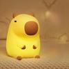 Soft Silicone Night Light for Children, Battery Operated, Capybara, 11cm LED