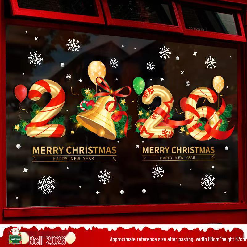 Рождественские наклейки на окно Дед Мороз