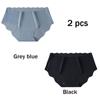2 шт. трусы, трусики без следов, женские ледяные шелковые трусы для спорта и фитнеса, женские трусы, ягодицы, хлопковые антибактериальные промежности, до середины талии