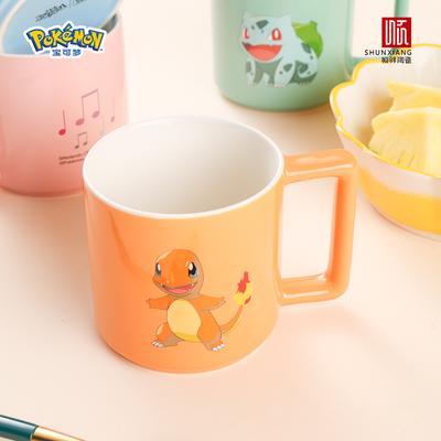 Керамическая кружка SHUNXIANG с лицензией Pokémon, мультяшным узором, креативная кофейная чашка, чашка для воды на тему аниме для детей, домашние чашки для молока/сока