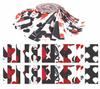 40Pcs Poker Card Print Cotton Precut Fabrics For Quilting Craft Strips 2.5 Inches Jelly Roll - White &