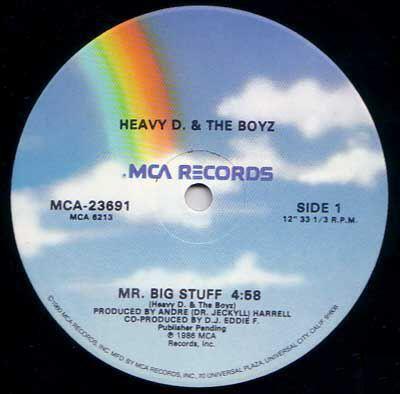 12-дюймовая пластинка HEAVY D. & THE BOYZ - Мистер. Big Stuff MCA23691 MCA Records 1986 США Рэп и Хип-Хоп/R&B Б/у