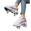 Роликовые коньки Деформированные ботинки Четырехколесные бегущие ботинки Четырехколесные уменьшающиеся лопающиеся ботинки для мальчиков и девочек Детские коньки