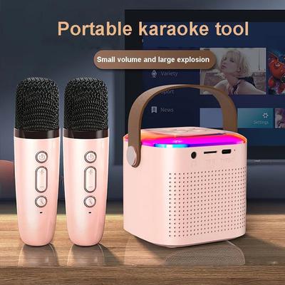 Y1 Беспроводная двойная микрофонная караоке-машина KTV DSP Система Bluetooth 5.3 PA Динамик HIFI Стерео Surround RGB Цветная светодиодная подсветка