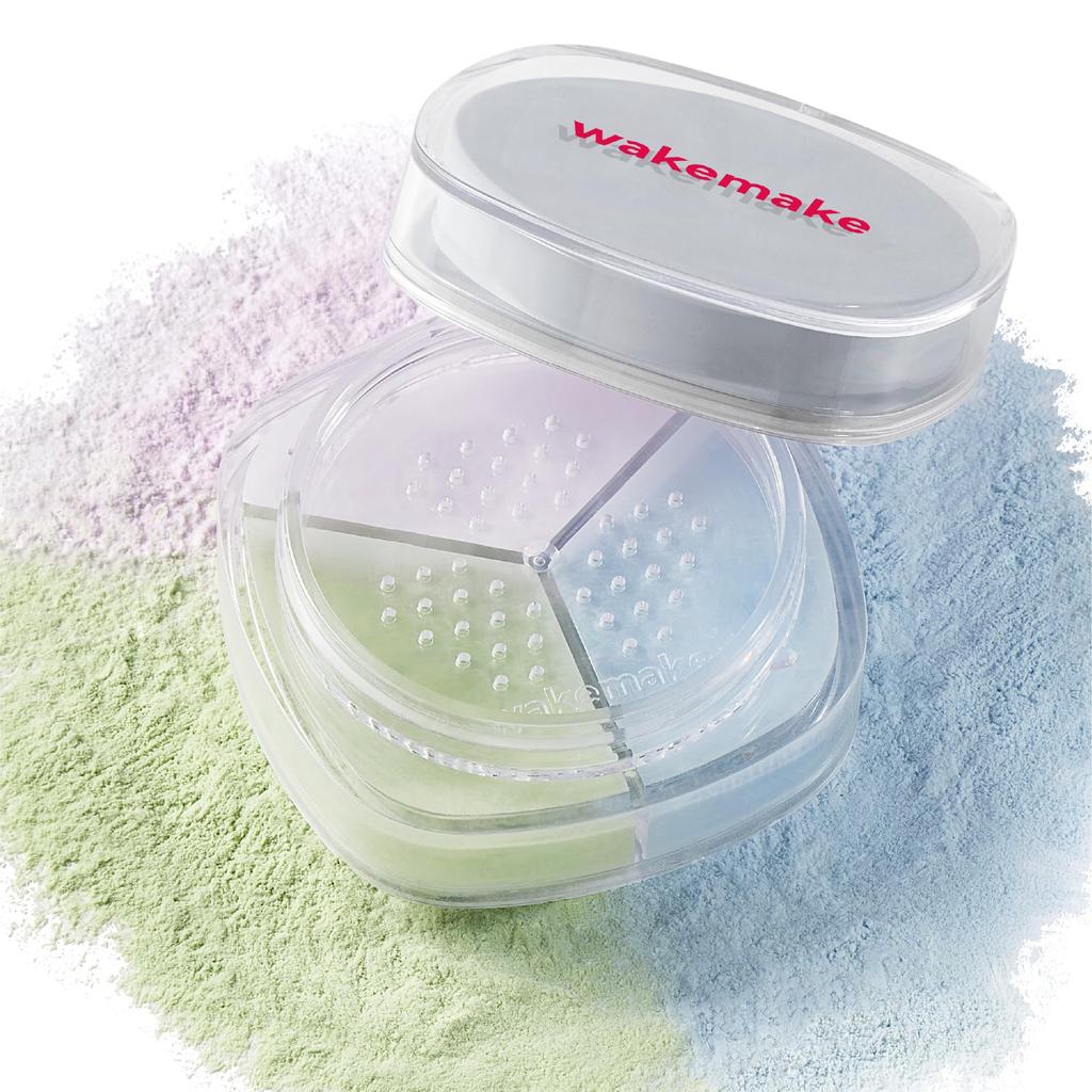 Wakemake Stay Fixer Многоцветная пудра 01 Светлый оттенок для пор для лица Рассыпчатая Предотвращает Сохраняет макияж в Корейская косметика Прозрачный, Покрытие, Поднимает, Полупрозрачный,