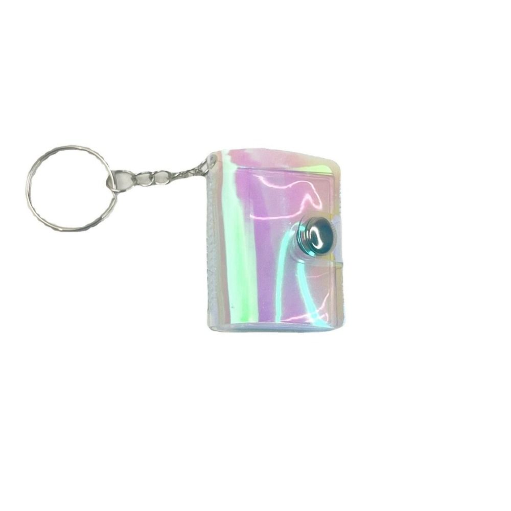 Фотоальбом на цепочке с пряжкой, износостойкий мини-держатель для карточек, подарок на день рождения