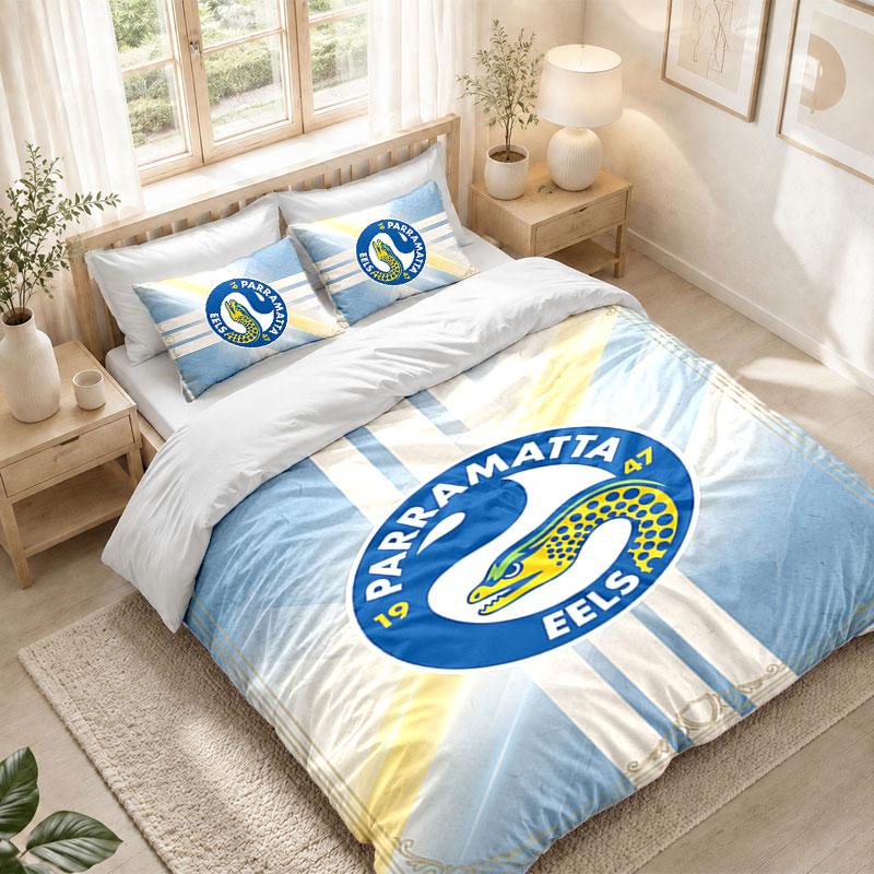Bedding Set 1 Duvet Cover 2 Pillowcases Parramatta Eels Print Bedroom Home Decoration