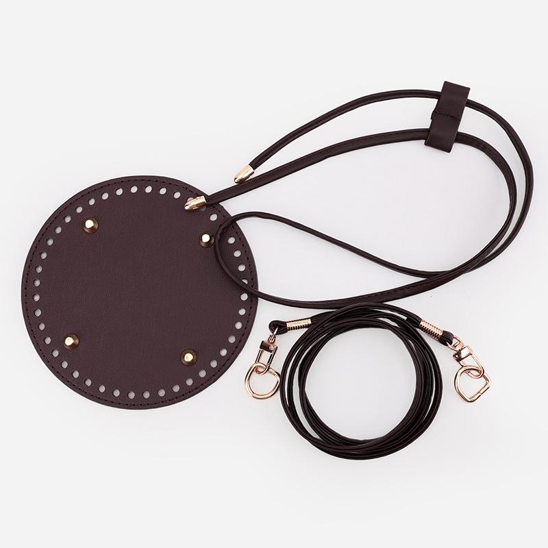 Аксессуары для багажа Сумка-ведро ручной вязки DIY, сумка из ПУ материала, дно, шнурок, плечевой ремень, трехкомпонентный, оптовая продажа