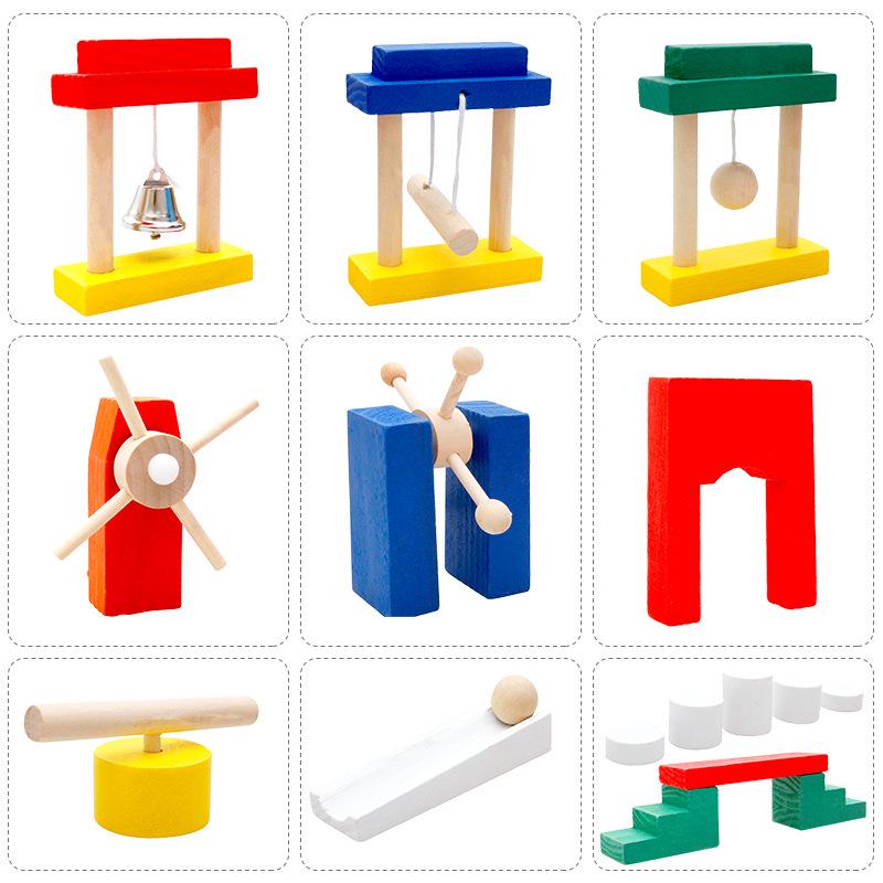 Деревянный набор домино из 1000 штук: Развивающие строительные блоки из массива дерева для детей