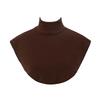 New Womens Muslim Modal Fake False Collar Islamic Hijab Extensions Turtleneck High Neck Cover Warmer Bright Solid Color Half Top