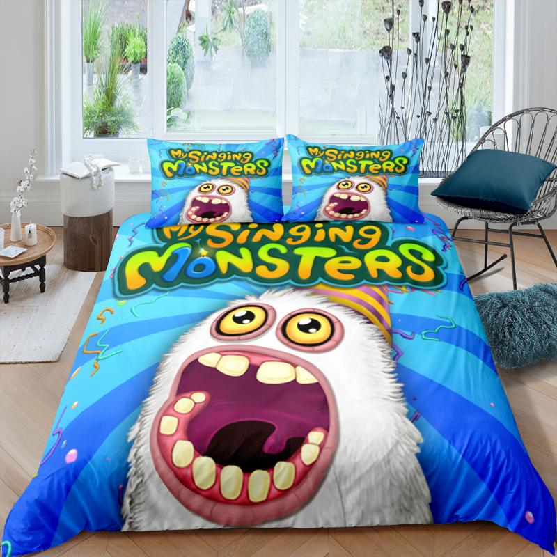 Singing Monsters 3D Printed Duvet Case Pillowcase Bedding Set Twin Full Queen Size For Bedroom Decor