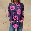 Tee Shirts For Women Fall Casual Long Sleeve Shirts Sweatshirt Halloween Printing Top Pullover
