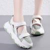 Fashion New Women Sneakers Hollow Platform Sandals Summer Breathable Sports Tennis Sandals Mesh Canvas Soft Flat Shoes High Heels 2024