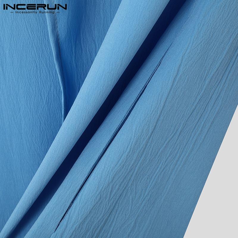 INCERUN Летний мужской кардиган без рукавов с открытым передом свободного покроя с длинными рукавами