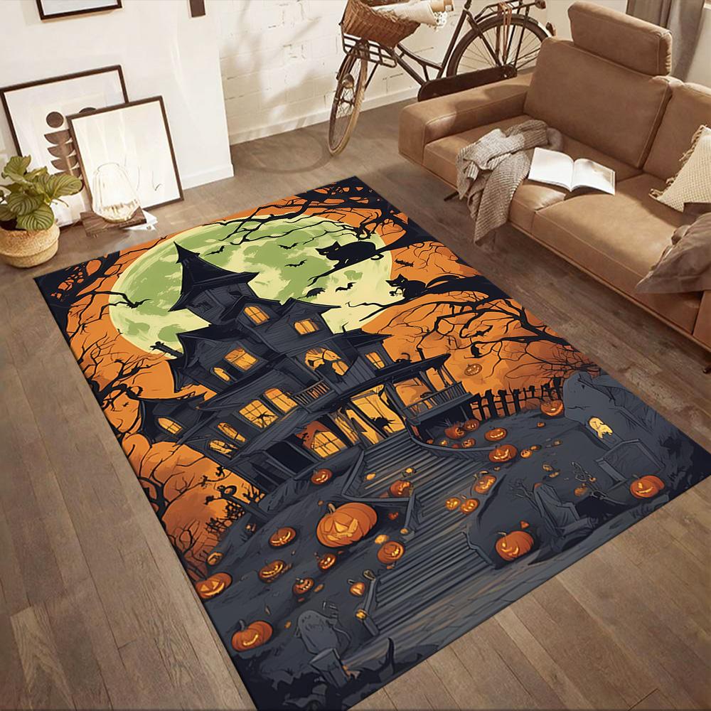 Halloween 90 Floor Rug Office Rug Perfect for Bedrooms Living Rooms Outdoor Entryway Antislip Carpet Decorate Offices Wedding Party Gift