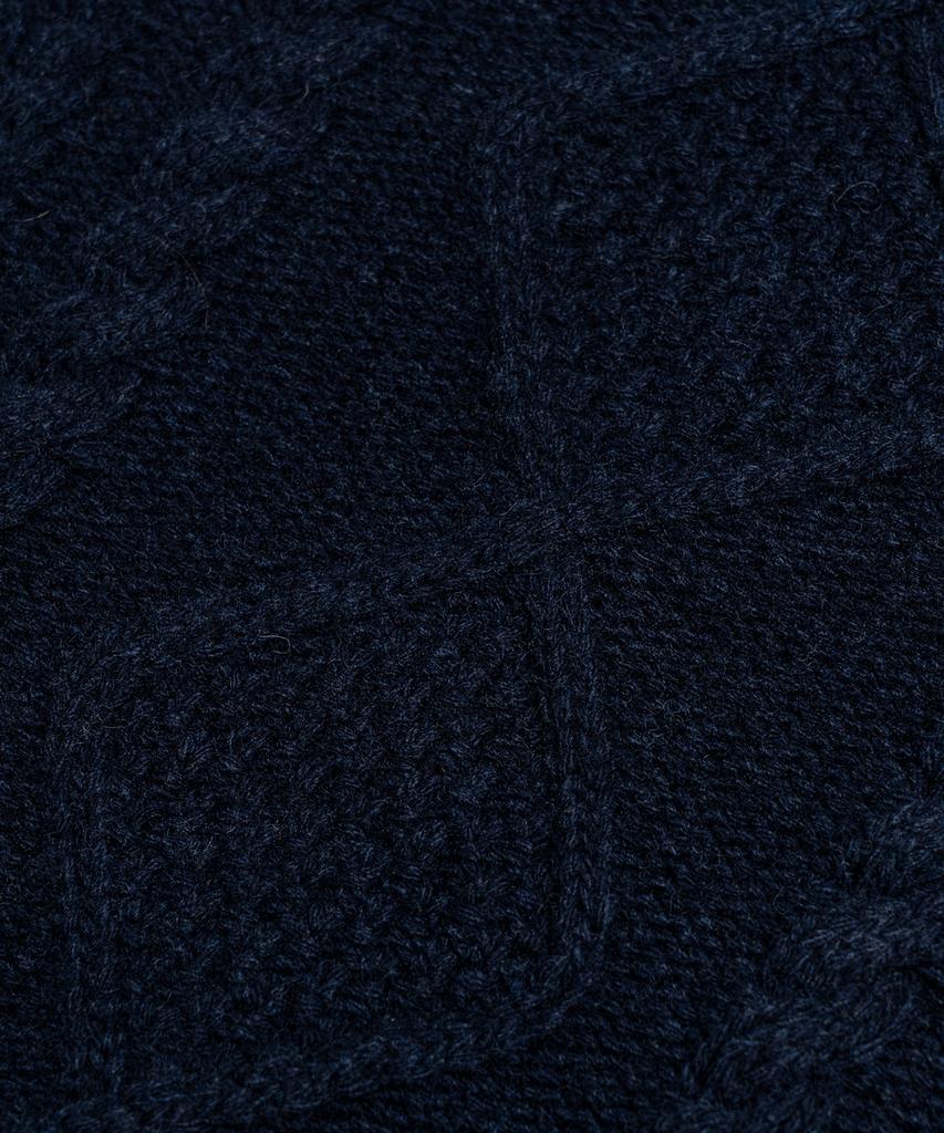 Edeunbeoleokeulleob Aran Crew-Neck Sweater (Navy)
