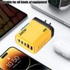 Быстрая зарядка 240 Вт PD USB Зарядное устройство Адаптер для быстрой зарядки телефона 5 портов Сетевой адаптер Вилка ЕС