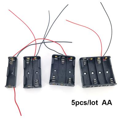 5 шт., 1, 2, 3, 4 слота, порты AA 2AA 3AA 4AA 1,5 В 3 В 4,5 В 6 В Размер Чехол для хранения батарей питания Коробка-держатель 3Xaa 2xaa aa с проводами