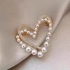 2024 New Korean Elegance: Pearl Heart Brooch for Autumn & Winter