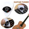Portable Guitar Pick & Tuner Combo 2-in-1 Functionality with Guitar Pick Folk Guitar & Ukulele Tuner 12-Tone Equal Temperament
