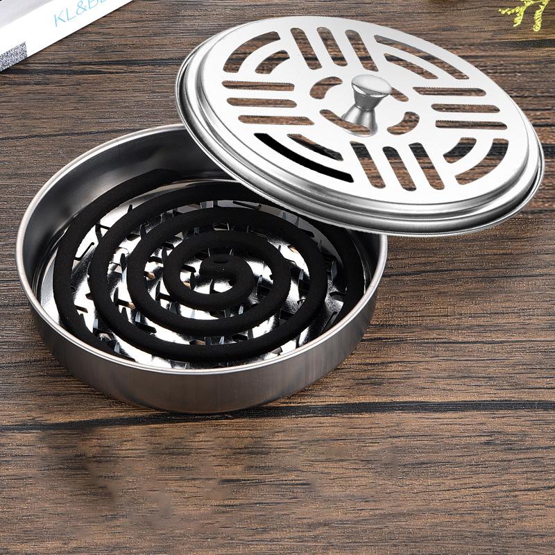 Подставка для москитной спирали Портативный держатель Подставка для репеллента от насекомых С крышкой Летний Защита от комаров Дом Кемпинг Открытый воздух