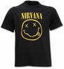 Официальная футболка Nirvana Счастливое лицо Улыбка Черный Гранж Курт Кобейн Новая S до XXL