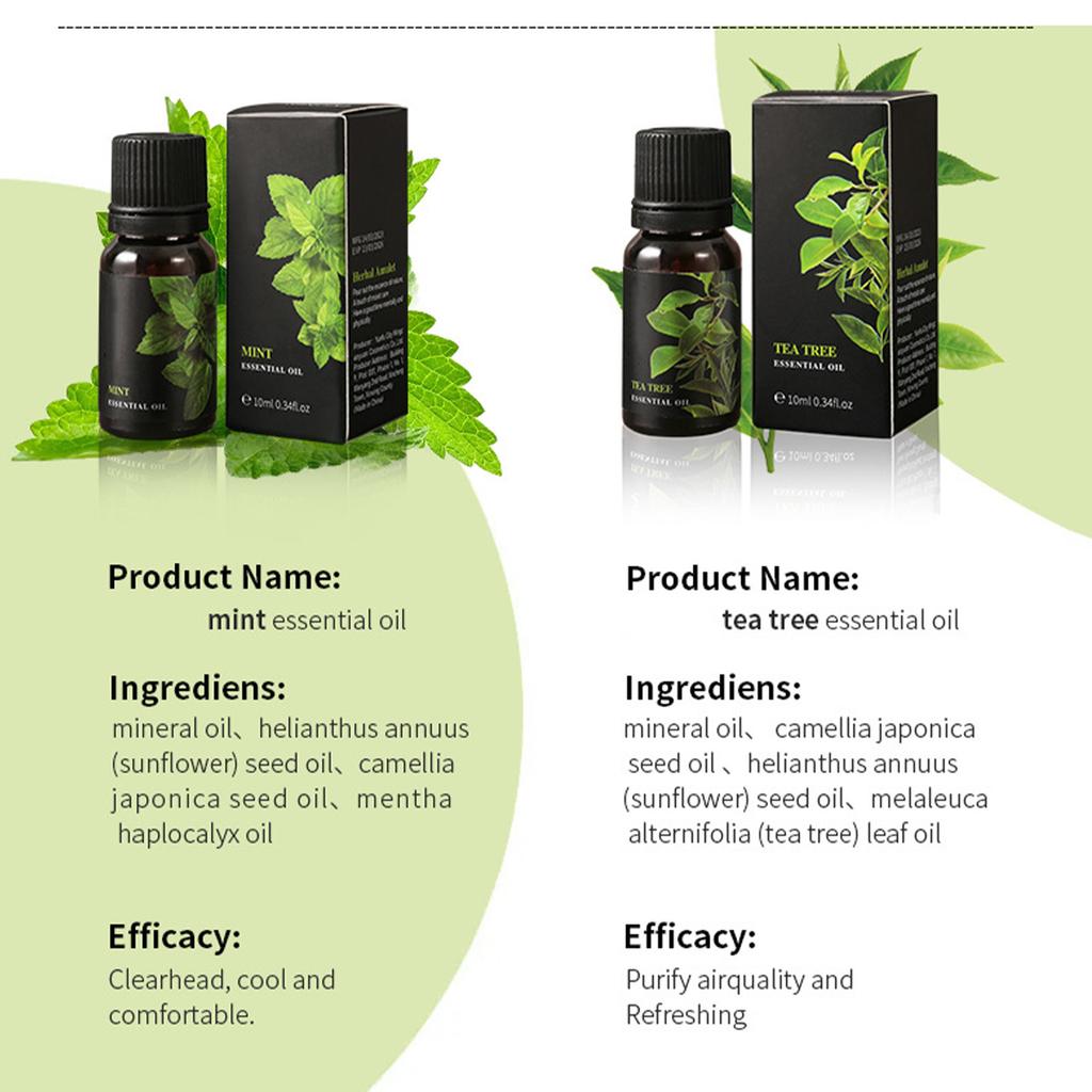 Lavender Eucalyptus Peppermint Essential Oil Trio, Hydrating Aromatherapy Oils for Home Spa, Relaxing Massage & Body Skin Care, 3 PCS Set