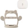 TGM Wrist Teether Bear, Chocolate Brown (teether), Ivory (case), 1 Set, Korean Baby Products