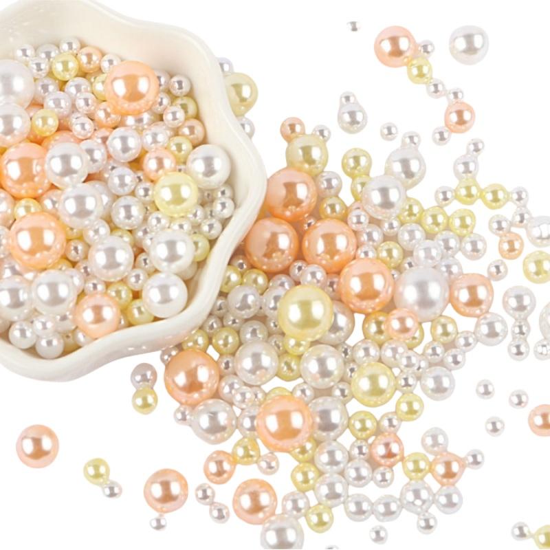 Разноцветные бусины из АБС-пластика без отверстий, имитация жемчуга, россыпные бусины для нейл-арта, DIY-поделок, украшения для скрапбукинга