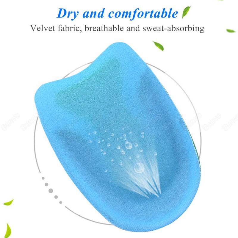2 Pairs Silicone Gel Heel Pads for Plantar Spur Pain Relief Shock Absorption U-Cup Insole Cushions for Foot Comfort