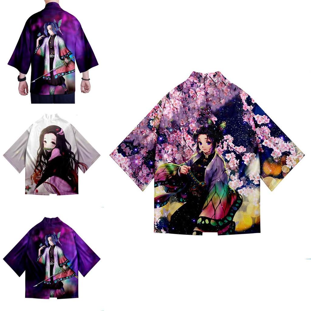 Аниме Клинок, рассекающий демонов Kimetsu No Yaiba Косплей Свободное Хаори Кимоно Халаты Пальто Топы Для Потрясающих Костюмированных Вечеринок