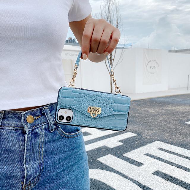 Роскошный бренд 3d сумочка из мягкой кожи крокодила чехол для телефона для Apple Iphone 7 8 Plus X Xs Xr Max 11 10 Pro Se Card Package Cover