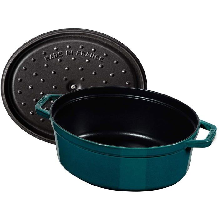 Cocotte Ovale en Fonte - STAUB - 31 cm - Blue La Mer - 5,5 l - Compatible induction