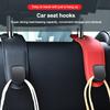 Leather Seat Back HookCar Mounted Hook Ultra Fiber Leathe Multifunctional Car Hook Hidden Interior Seats with Rear Storage Hooks