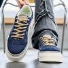 Мужская синяя спортивная обувь, повседневная парусиновая обувь, кроссовки в уличном стиле, студенческие туфли больших размеров, черные туфли для скейтбординга