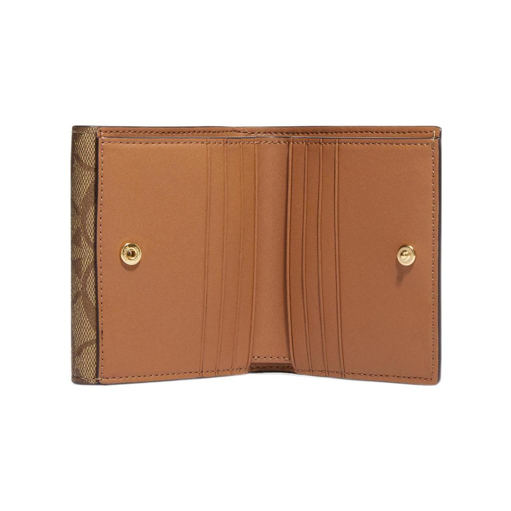 COACH Morgan Canvas Leather Wallet Small Women's Khaki (Unisex) Wallets CH387 IMU4V