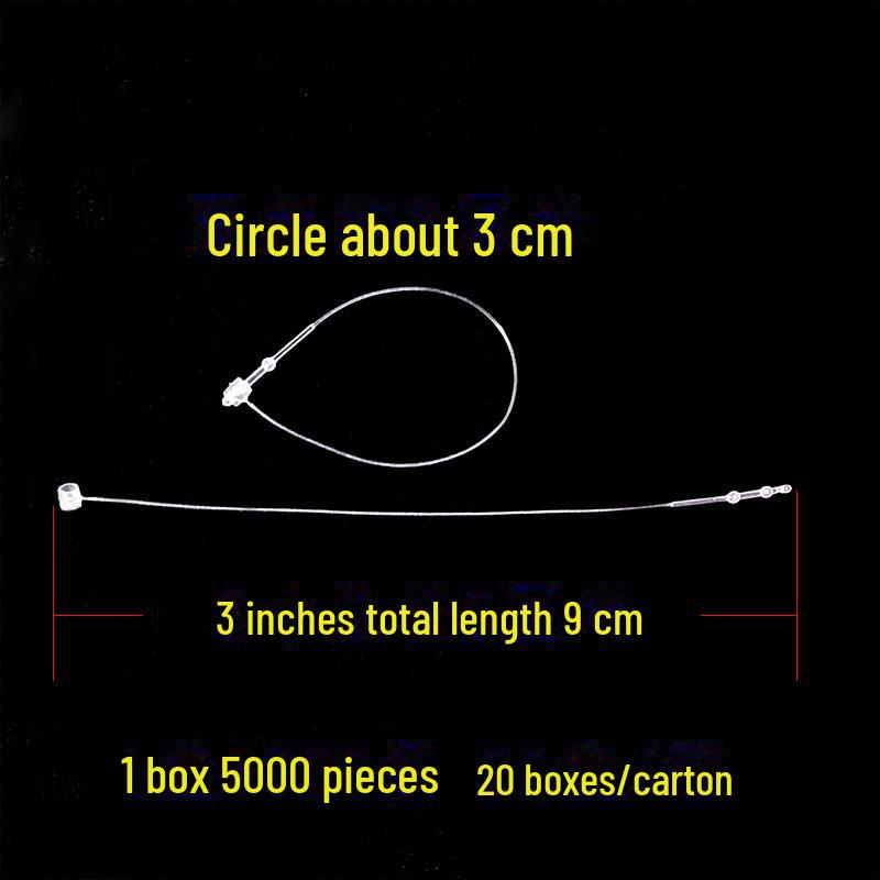 Прозрачный пластиковый шнурок с пряжкой для бирок на одежду