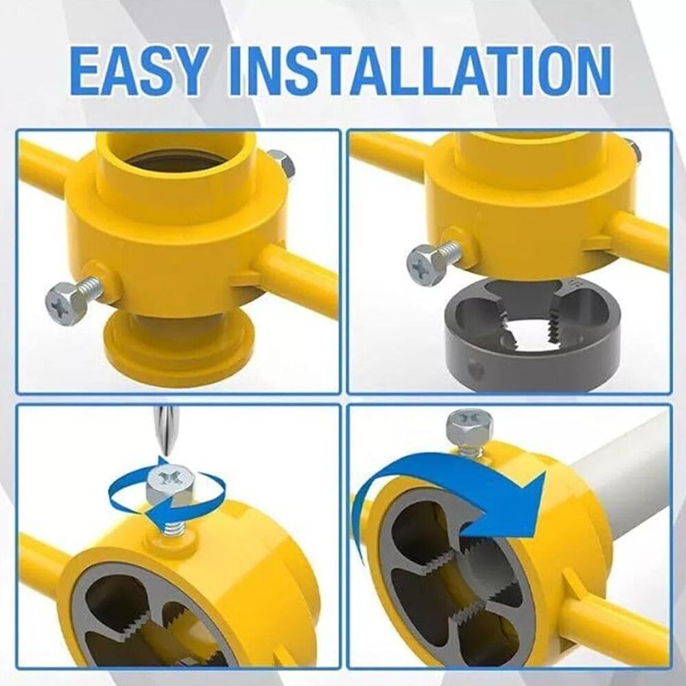 Набор плашек для нарезания резьбы на пластиковых трубах, 6 шт., ПВХ труборезы, сантехнический инструмент