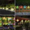 Solar Fence Lights Warm/RGB Color Changing Solar Wall Light Outdoor Waterproof LED Solar Decorative Lighting for Step Backyard