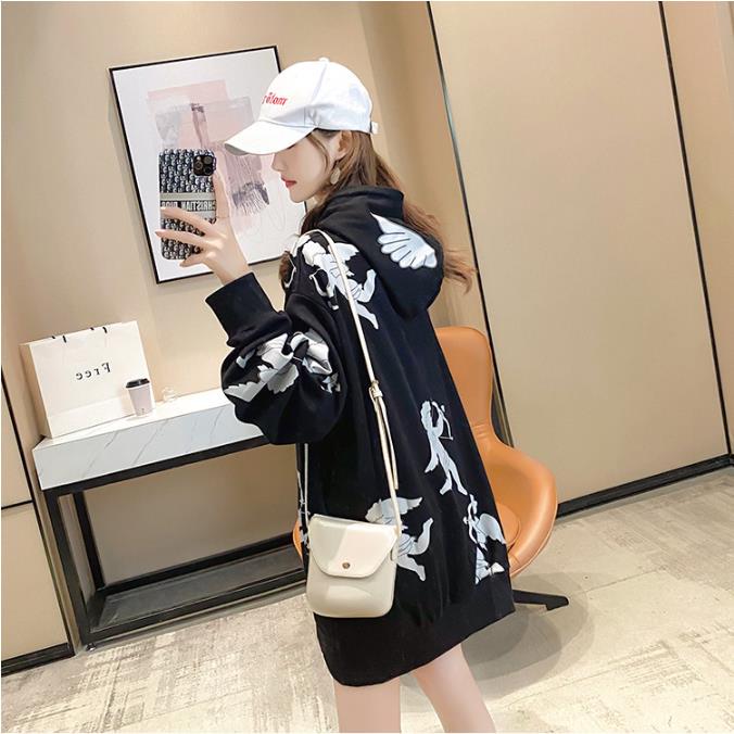 Осень-зима топы в корейском стиле женские средней длины свободный тонкий свитер большого размера с хеджированием Ins Tide