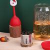Silicone Seal Tea Filter 304 Stainless Steel Silicone Tea Steeper Christmas Tea Filter  Office Use