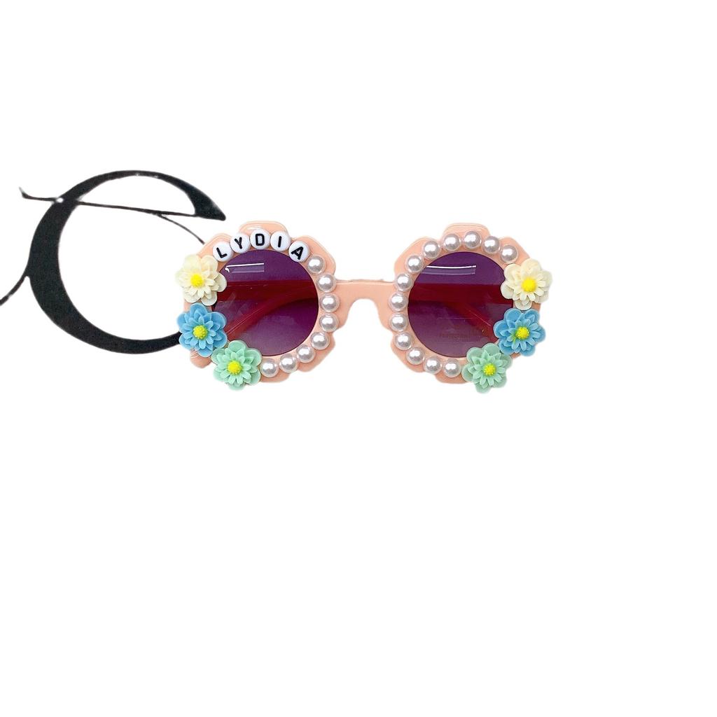 Fashion Children'S Sunglasses Diy Personality Cute Flower Baby Sunglasses Sunglasses Boys And Girls Glasses Tide