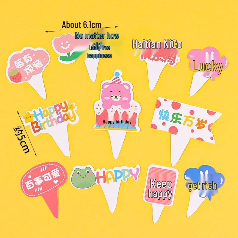 Cute Cartoon Candle Cake Toppers for Kids' Birthday Parties