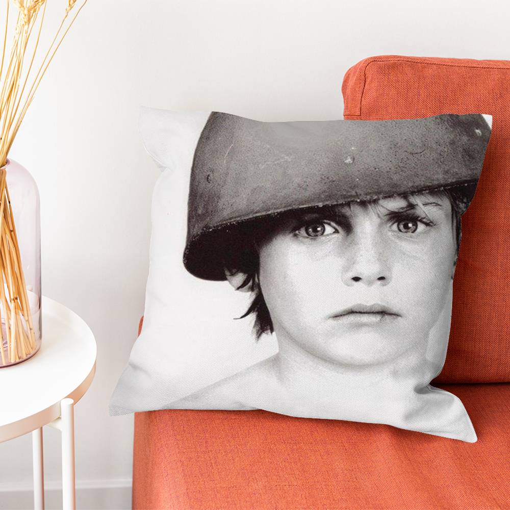 Rock Band U Pillow Case Silky Short Plush With Invisible Zipper Dustproof Sofa Cushion Cover For Home Decor