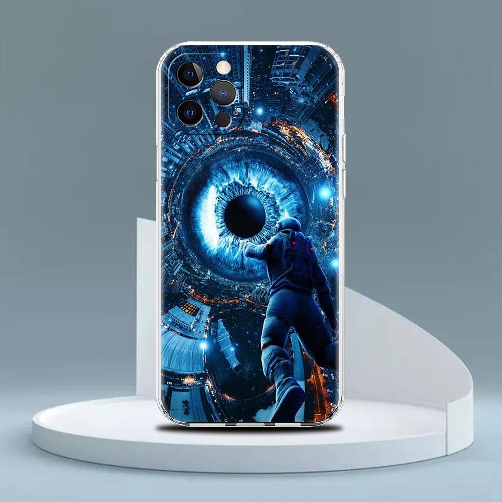 Прозрачный чехол с астронавтом «Космическая планета» для Apple iPhone 13 11 14 12 Pro 7 8 Plus XR X XS Max 6 6S 13Pro, силиконовый чехол для телефона